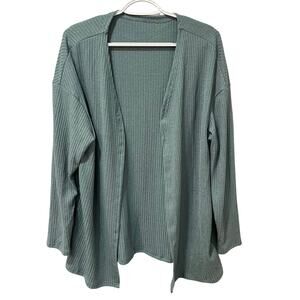 Verdusa NWT Women's Open Front Cardigan Sweater Blue/Green Sz M